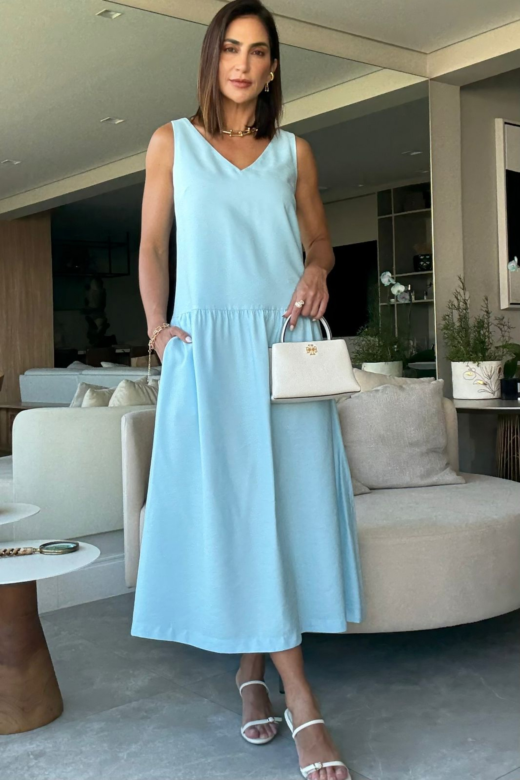 Vestido Gaudi Azul Piscina