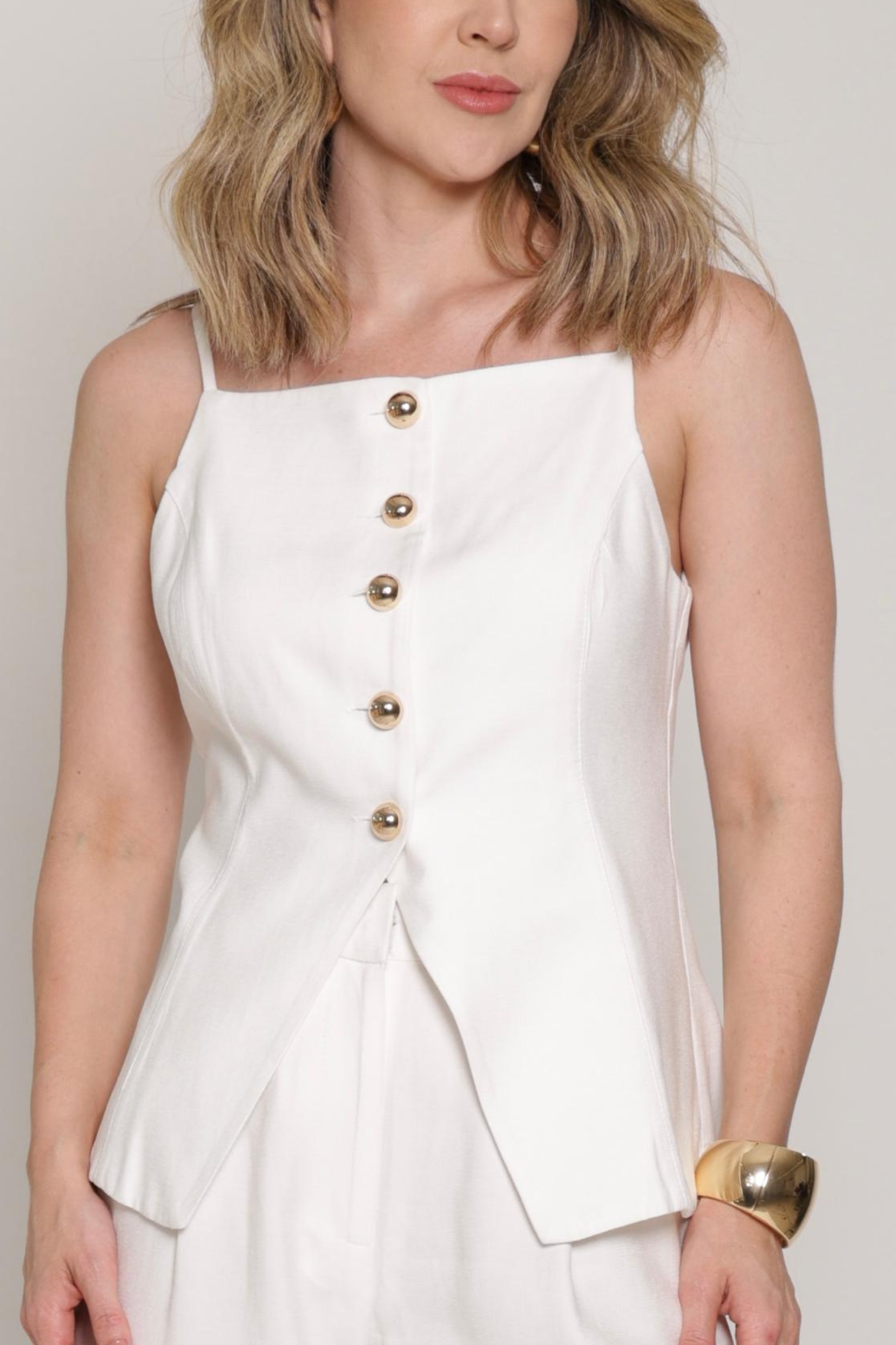 Blusa Off White Bella