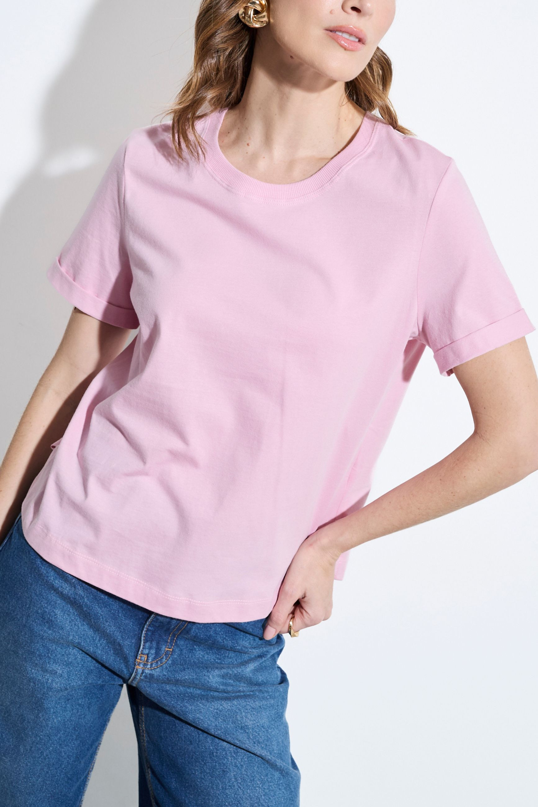 Camiseta Básica Chelsea Powder Pink