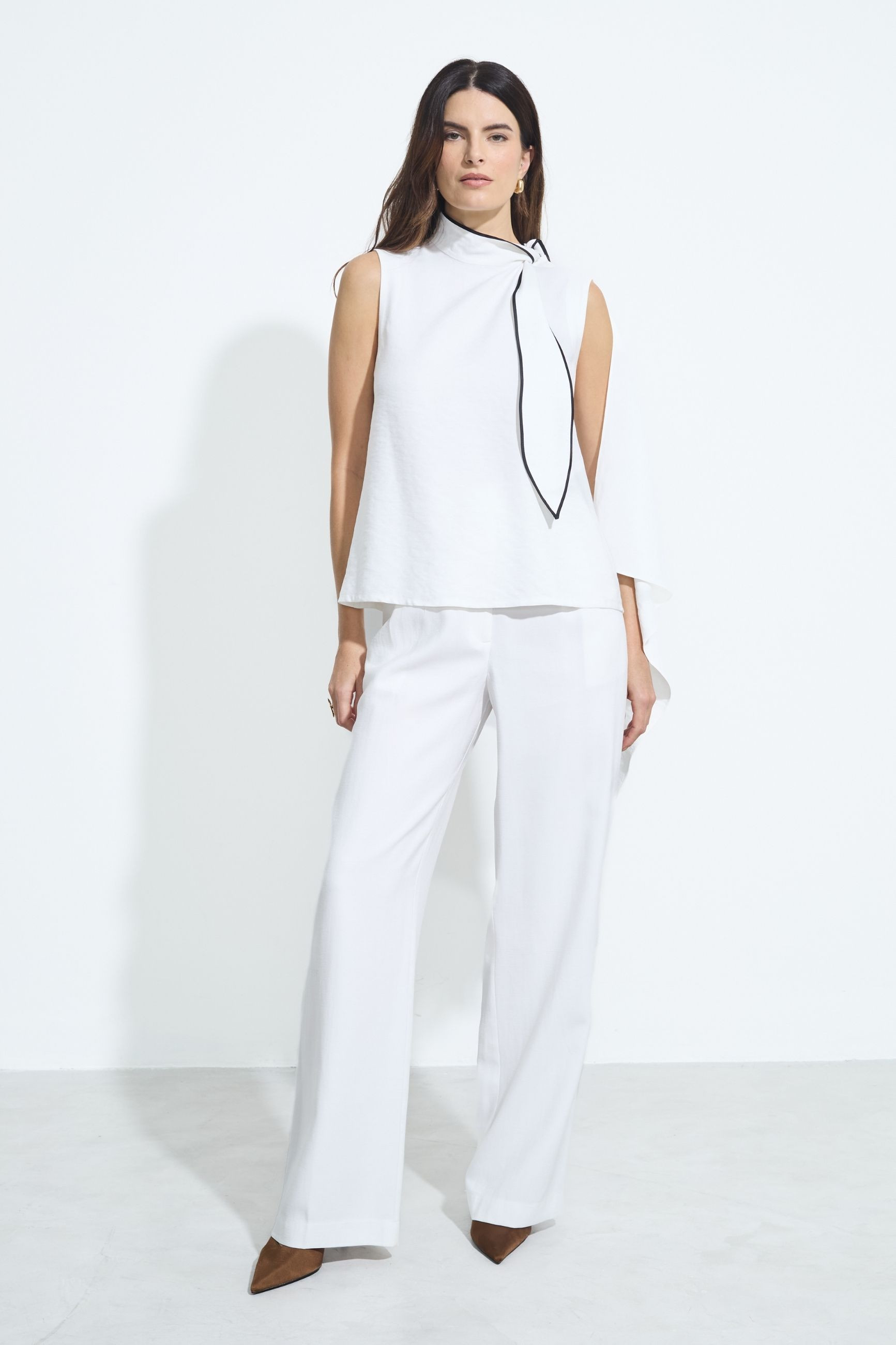 Calça Reta Alfaiataria Manhattan Off White
