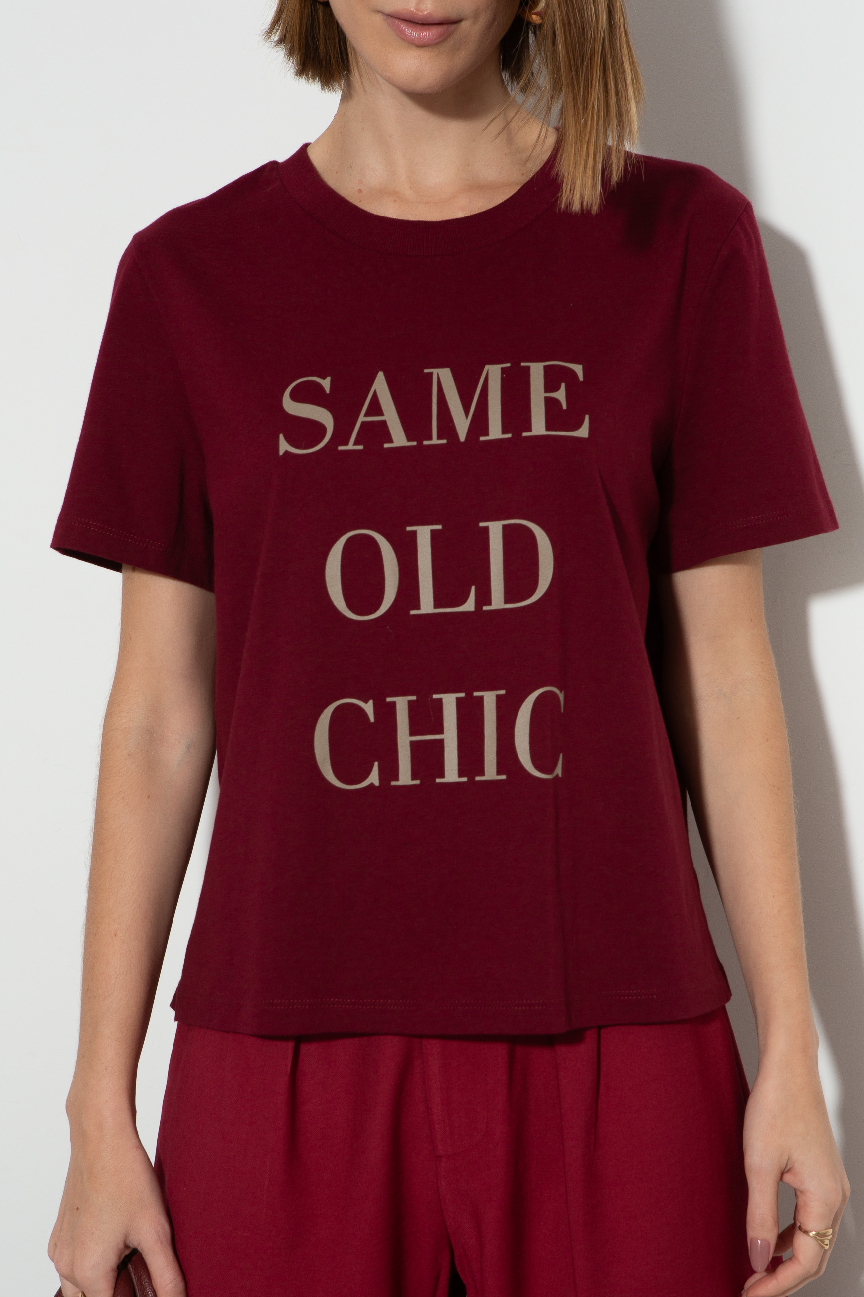 Camiseta Algodão Same Old Chic Licor