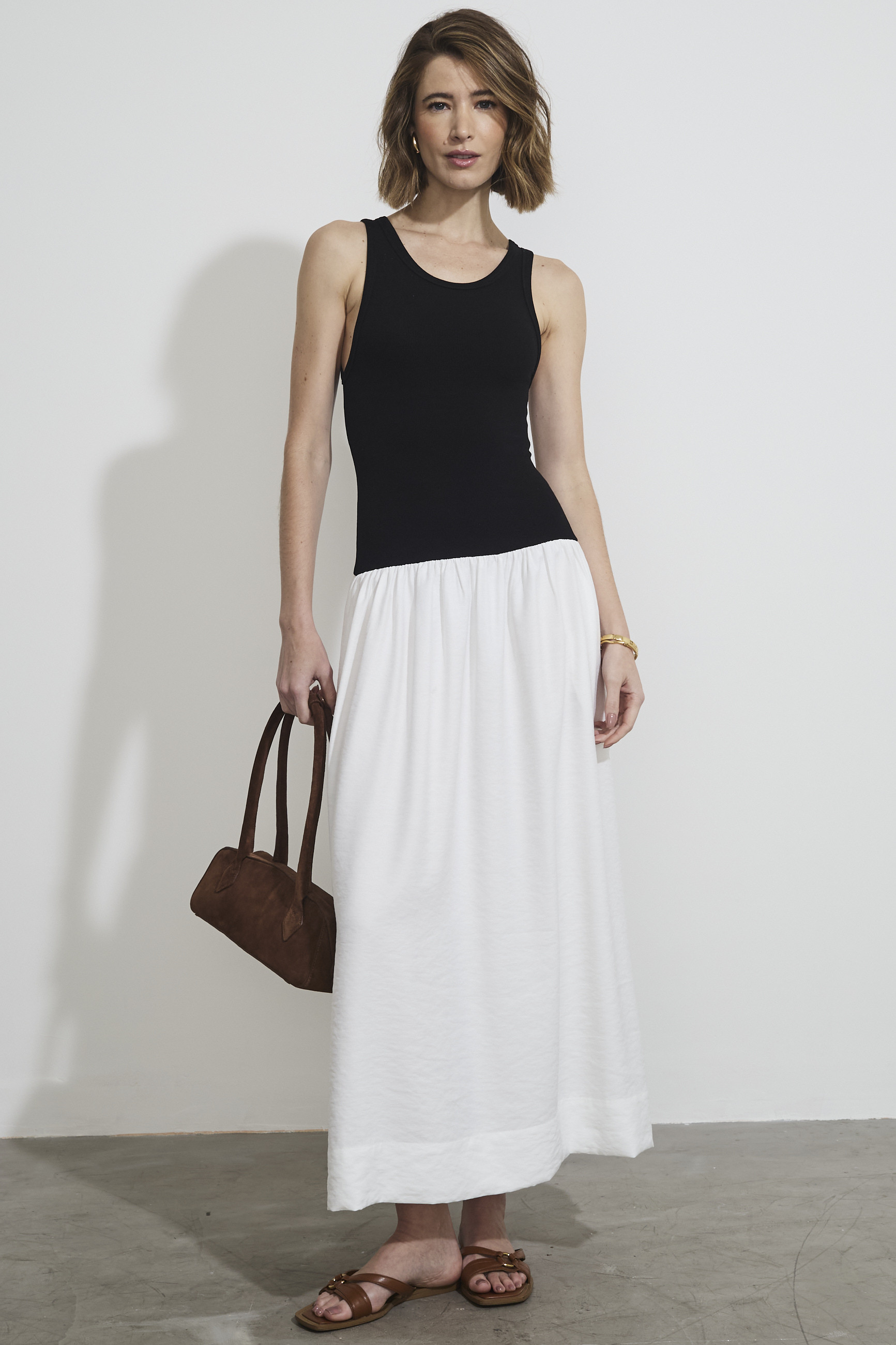 Vestido Nancy Preto e Off
