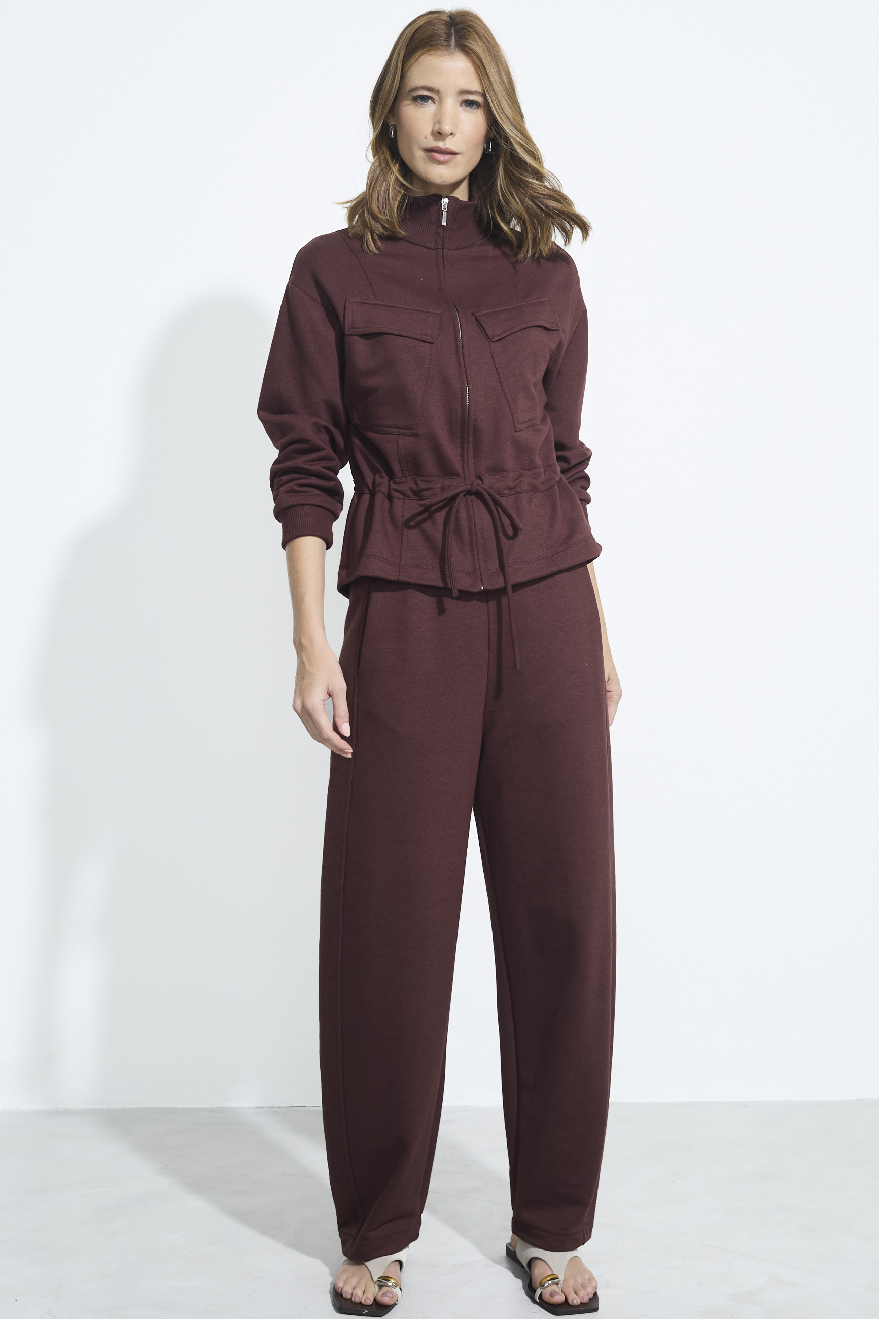 Conjunto Em Moleton Chocolate Amargo