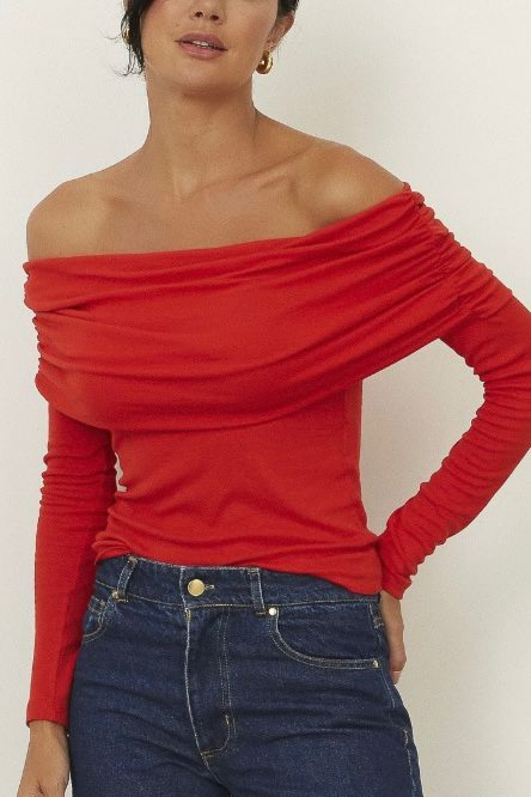 Blusa Ombro a Ombro Malha Chicago Vermelho