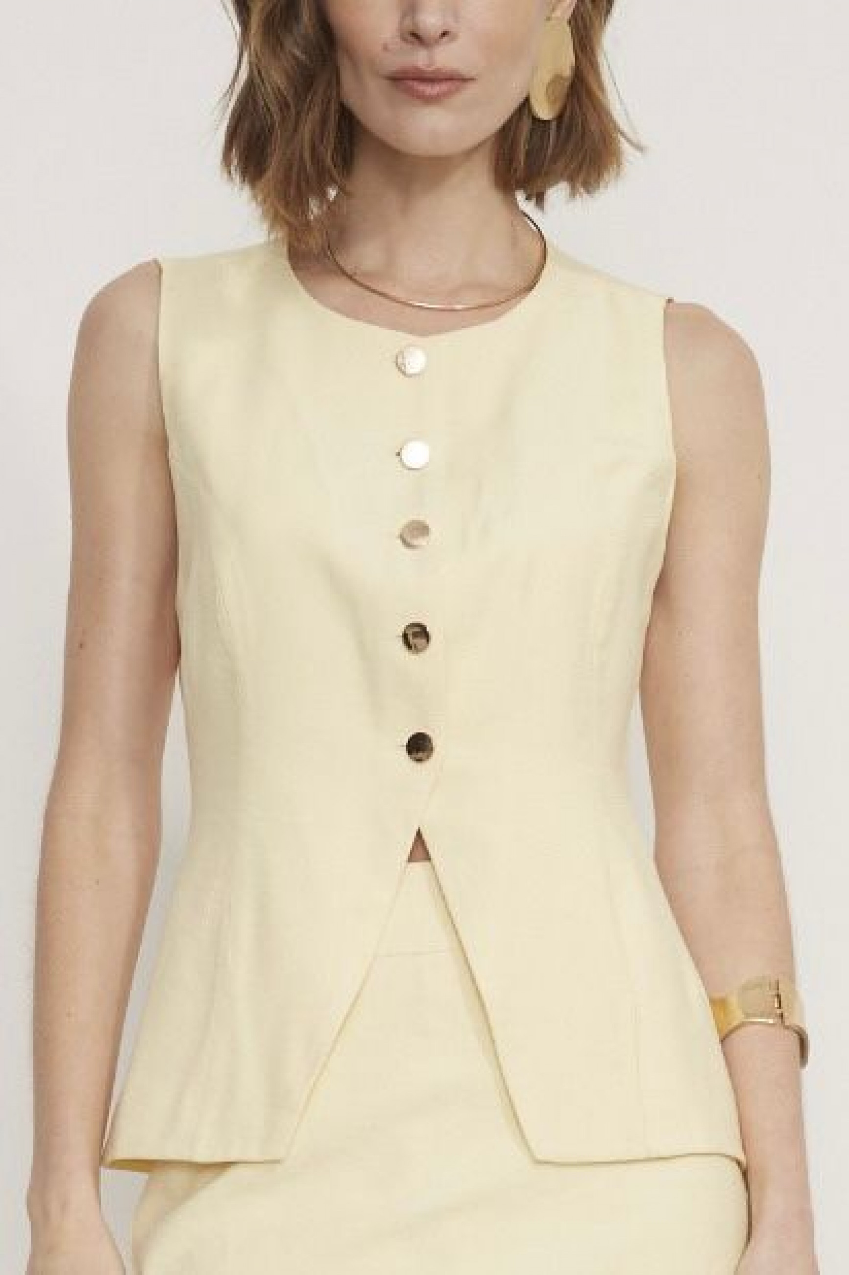 Blusa Alfaiataria Kozani Amarelo Bebê