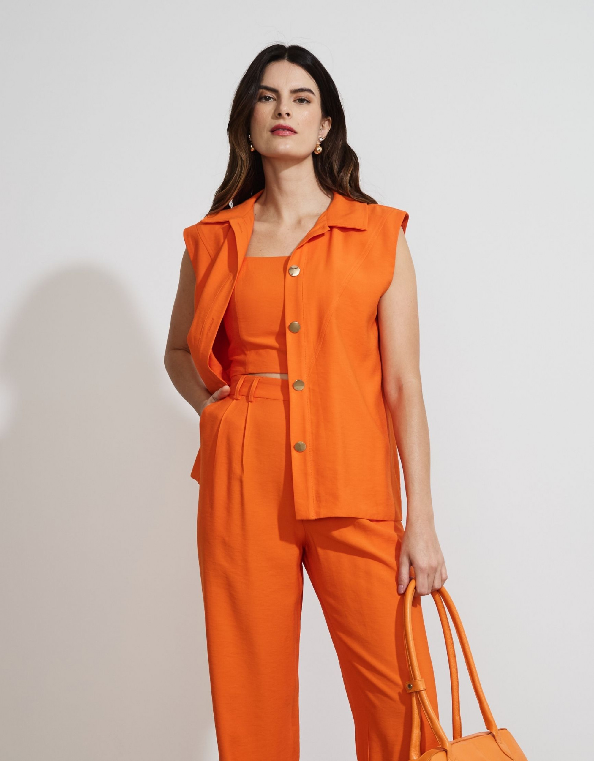 Colete Alfaiataria Solar Laranja