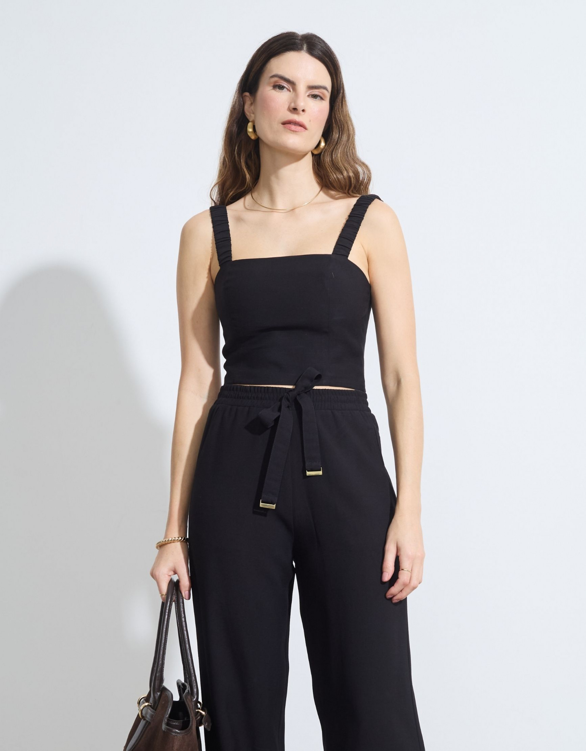 Top Cropped Orbe Preto