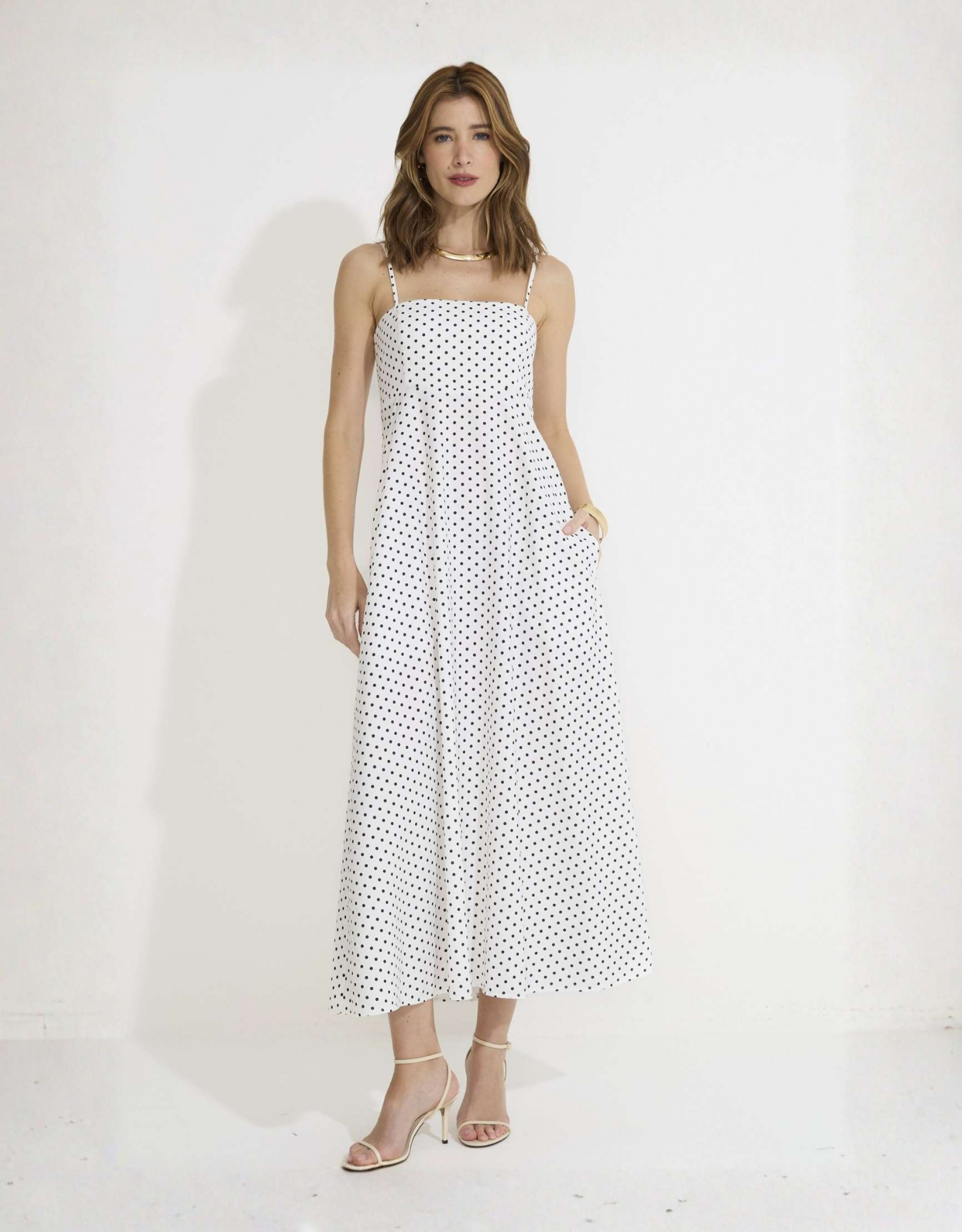 Vestido Midi Poá Ibiza