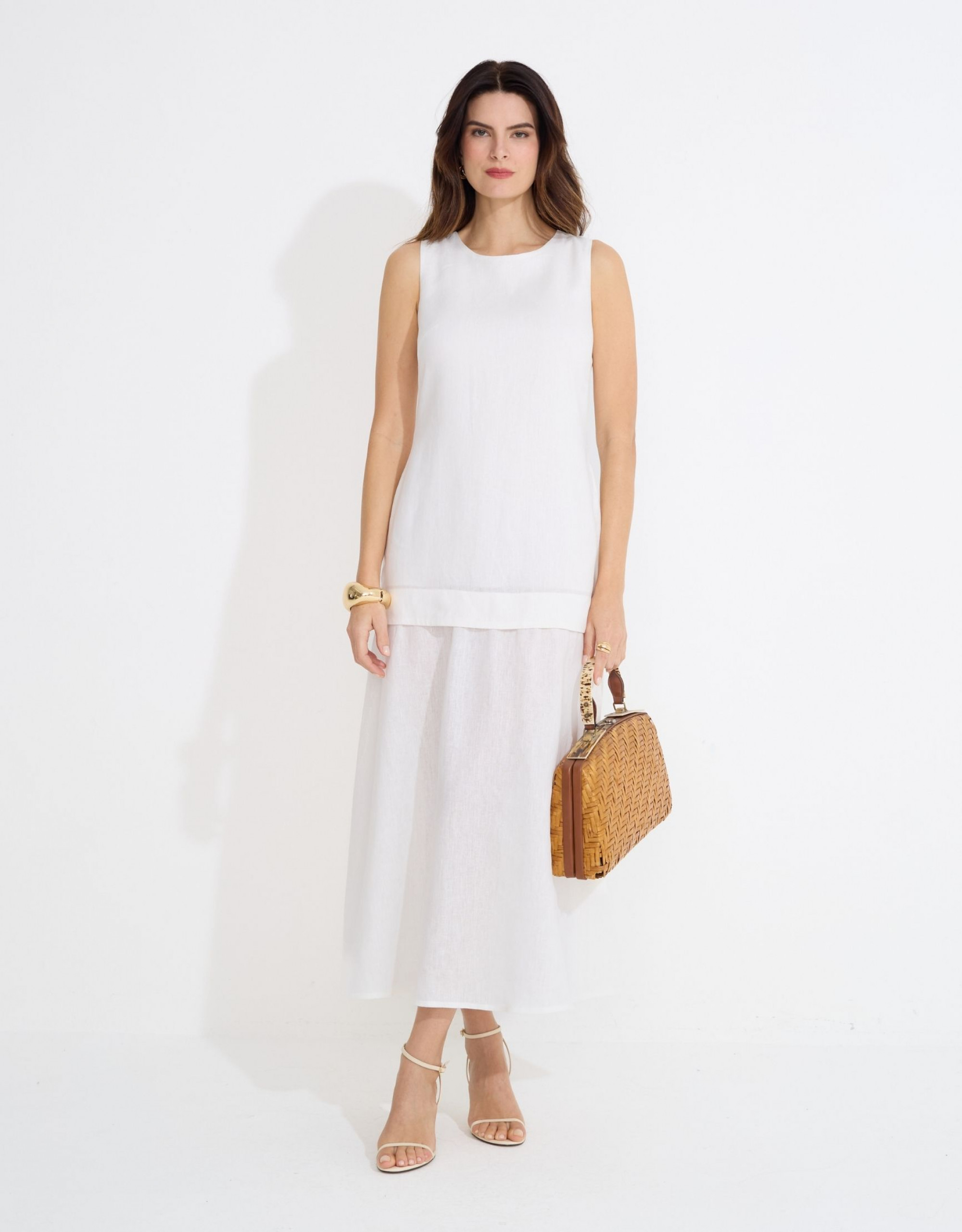 Vestido Em Linho Alicante Off White