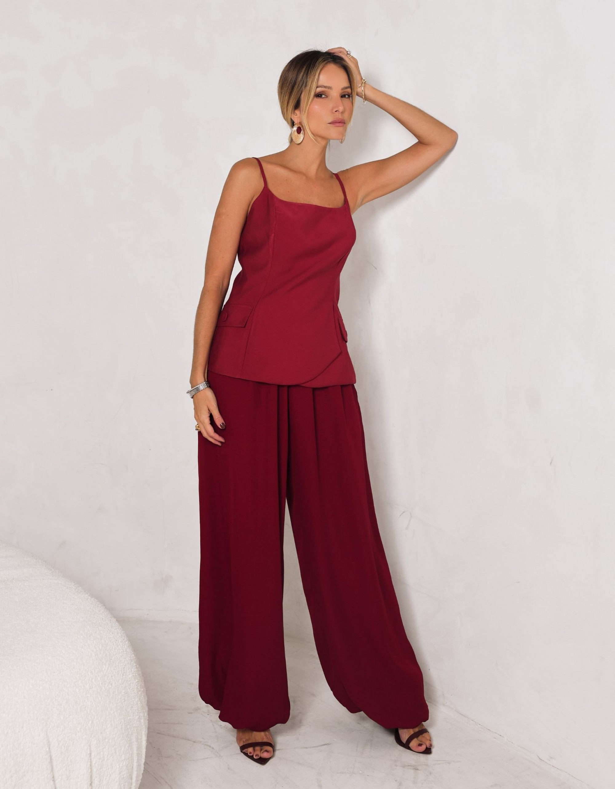 Calça Aladim Marrocos Burgundy