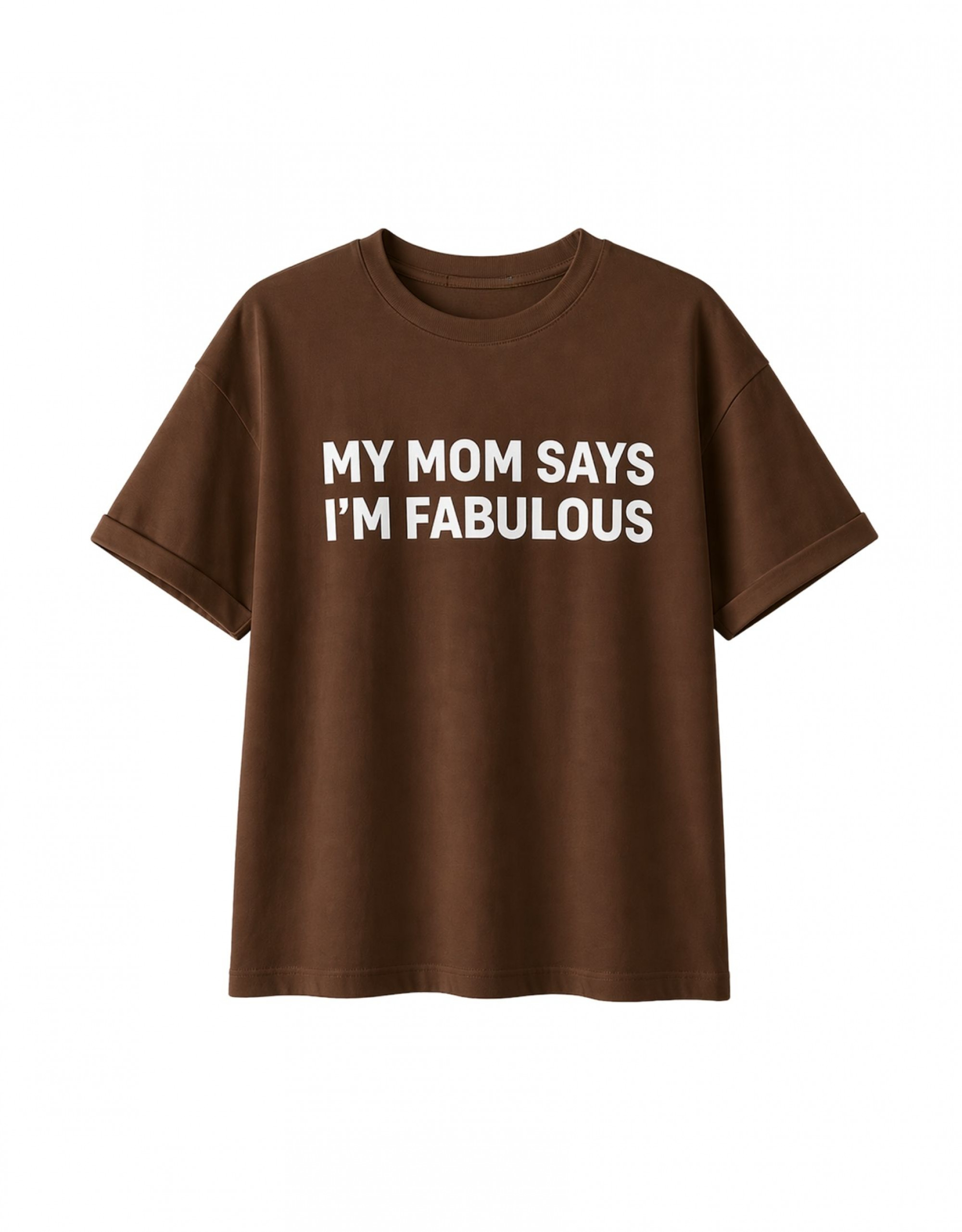 Camiseta Mom Marrom