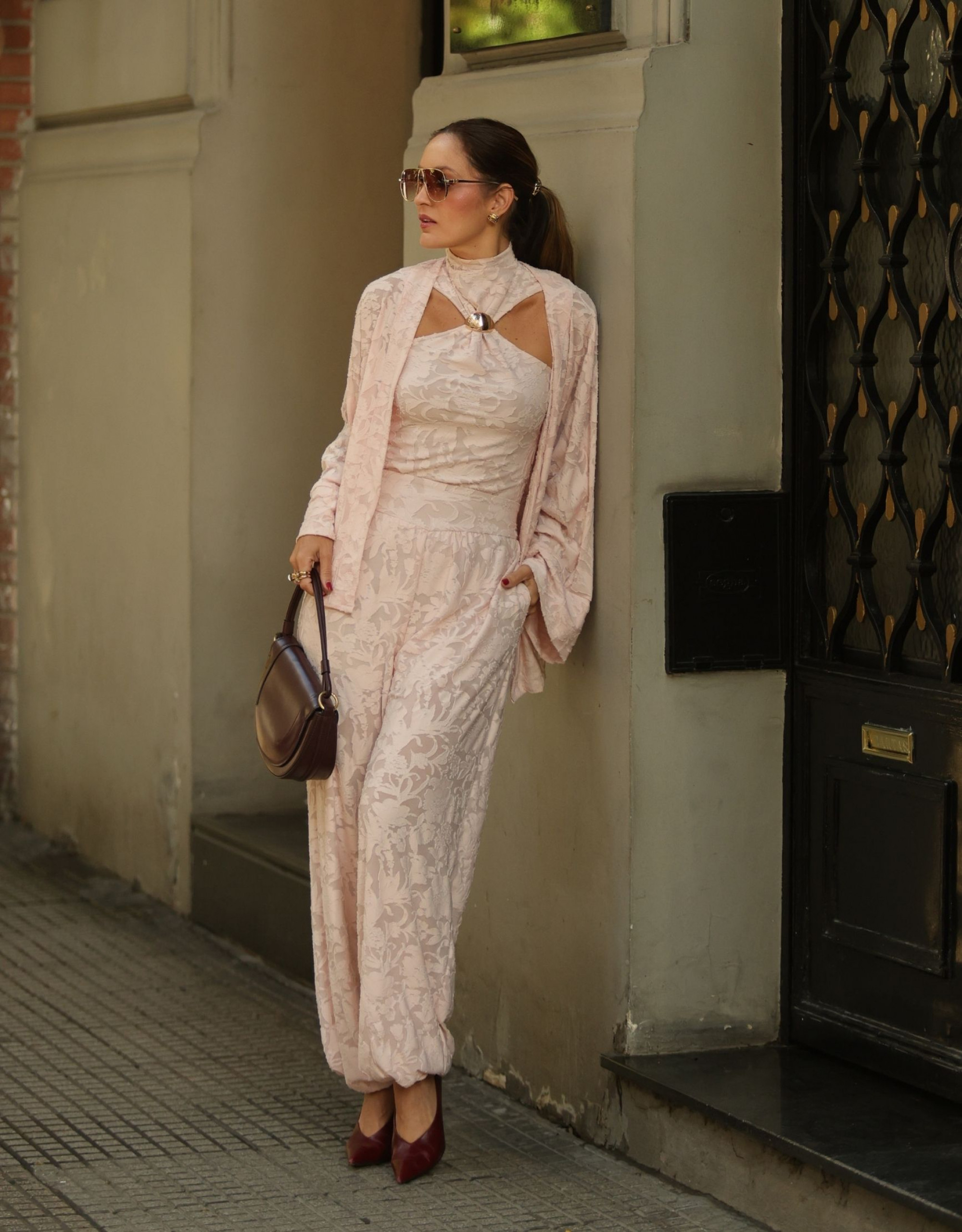 Conjunto em Renda Bariloche Rosa Claro