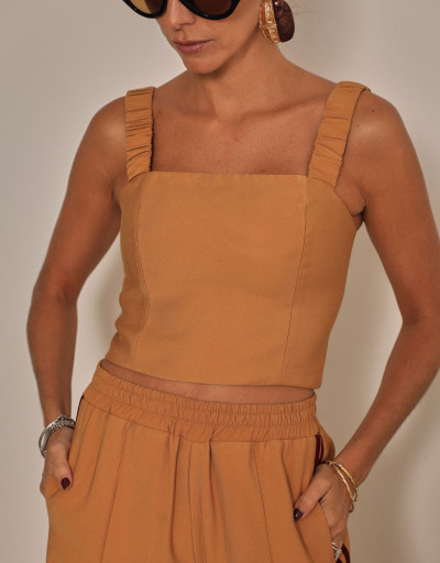 Top Cropped Orbe Âmbar