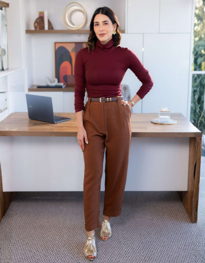 Calça Alfaiataria Versailles Chocolate Suiço