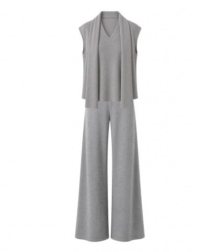 Conjunto Tricot Cachecol Coimbra Mescla