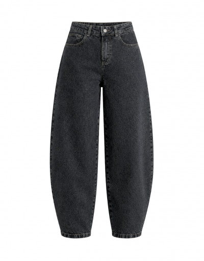 Calça Jeans Barrel Évora Denim Black