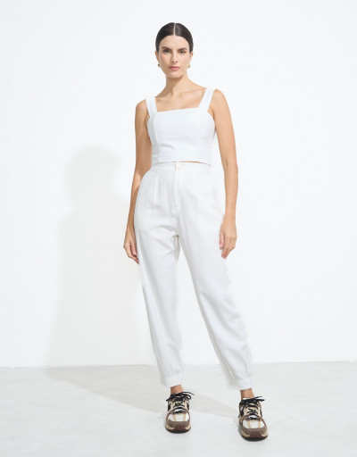 Calça Cenoura Alexandria Off White