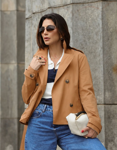 Trench Coat Curto Âmbar