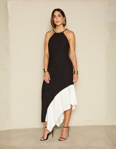 Vestido Midi Cassis Preto