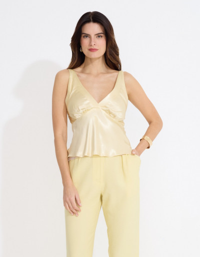 Blusa Cetim Hadid Chamomile