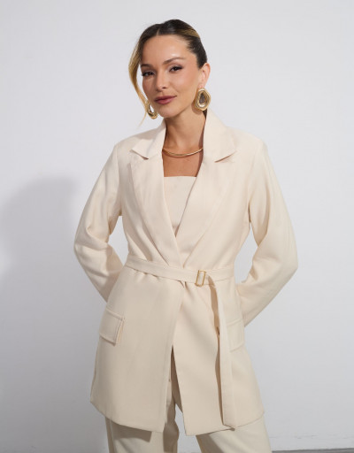 Blazer Alfaiataria Cusco  Bege Claro
