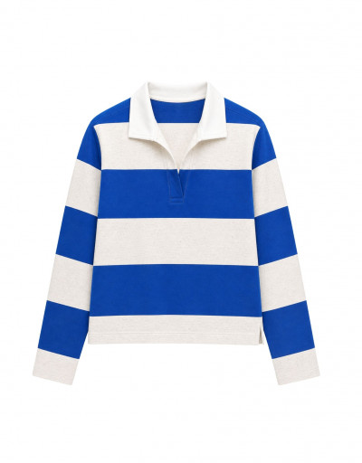 Polo Manga Longa Edimburgo Azul
