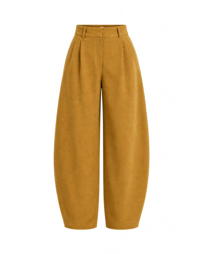 Calça Barrel Queens Camel
