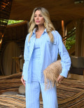 Camisa Listrada Macarella Azul