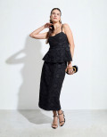 Conjunto Devore Flower Preto