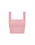 Top Cropped Orbe Rosa Claro