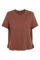 Camiseta Básica Lisa Marrom