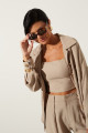 Top Cropped Alfaiataria Orbe Fendi