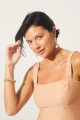 Top Cropped Alfaiataria Orbe Caramelo