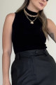 Regata Canelada Trim Preto