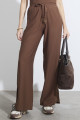 Calça Reta Amarração Cami Chocolate Amargo