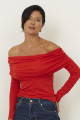 Blusa Ombro a Ombro Malha Chicago Vermelho