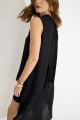 Blusa Bata Alongada Boho Preto
