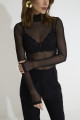 Blusa Básica Tule Bronx Preto