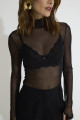 Blusa Básica Tule Bronx Preto