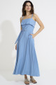 Vestido Longo Eiffel Azul Delave