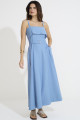 Vestido Longo Eiffel Azul Delave