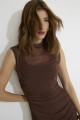 Vestido Tule San Sebastian Chocolate Suiço