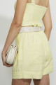 Top Cropped Alfaiataria Orbe  Amarelo