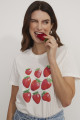 Camiseta Morango Off White