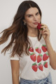 Camiseta Morango Off White