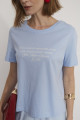 Camiseta Algodão Estampa Azul