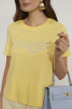 Camiseta Algodão Estampa Amarelo