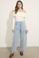 Blusa Ombro a Ombro Malha Italia Off