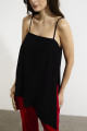 Blusa Assimétrica Alça Newtok Preto