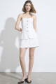 Corselet Ajustado Recortes Quebec Off White